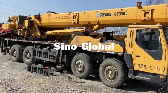 کامیون دست دوم XCMG بوم , جرثقیل کامیون 35 تن سانی QY35K5