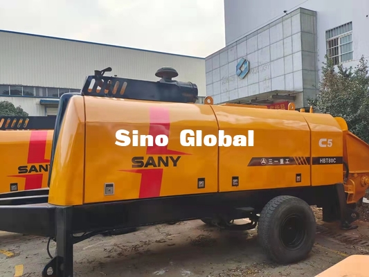 HBT6013 Sany تریلر کارکرده پمپ بتن 90KW نوع شیر S